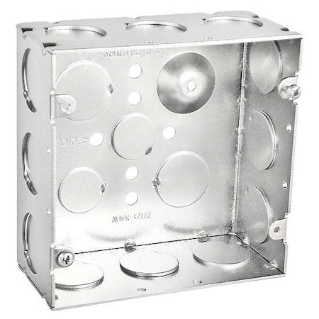 Southwire Electrical Box, 42 cu in, Junction Box Type, Steel, Square Shape 72171-3/4W